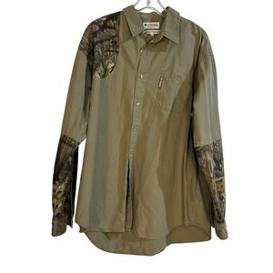 Men's Columbia Mossy Oak shirt XL outdoor hunting camouflage work shirt